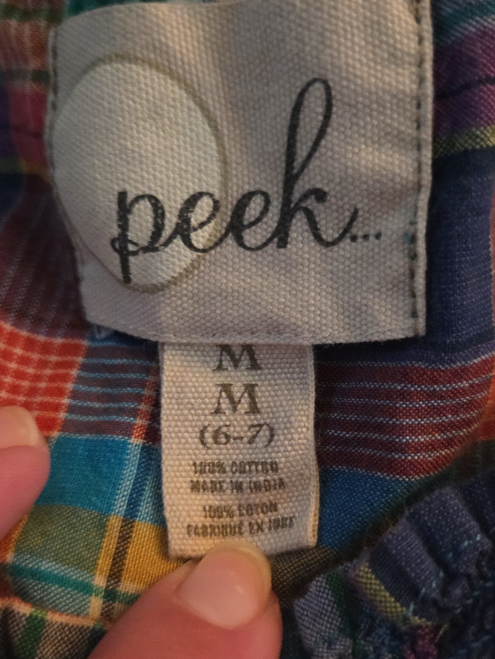 Peek Girls Medium Plaid Tank - Picture 3 of 6